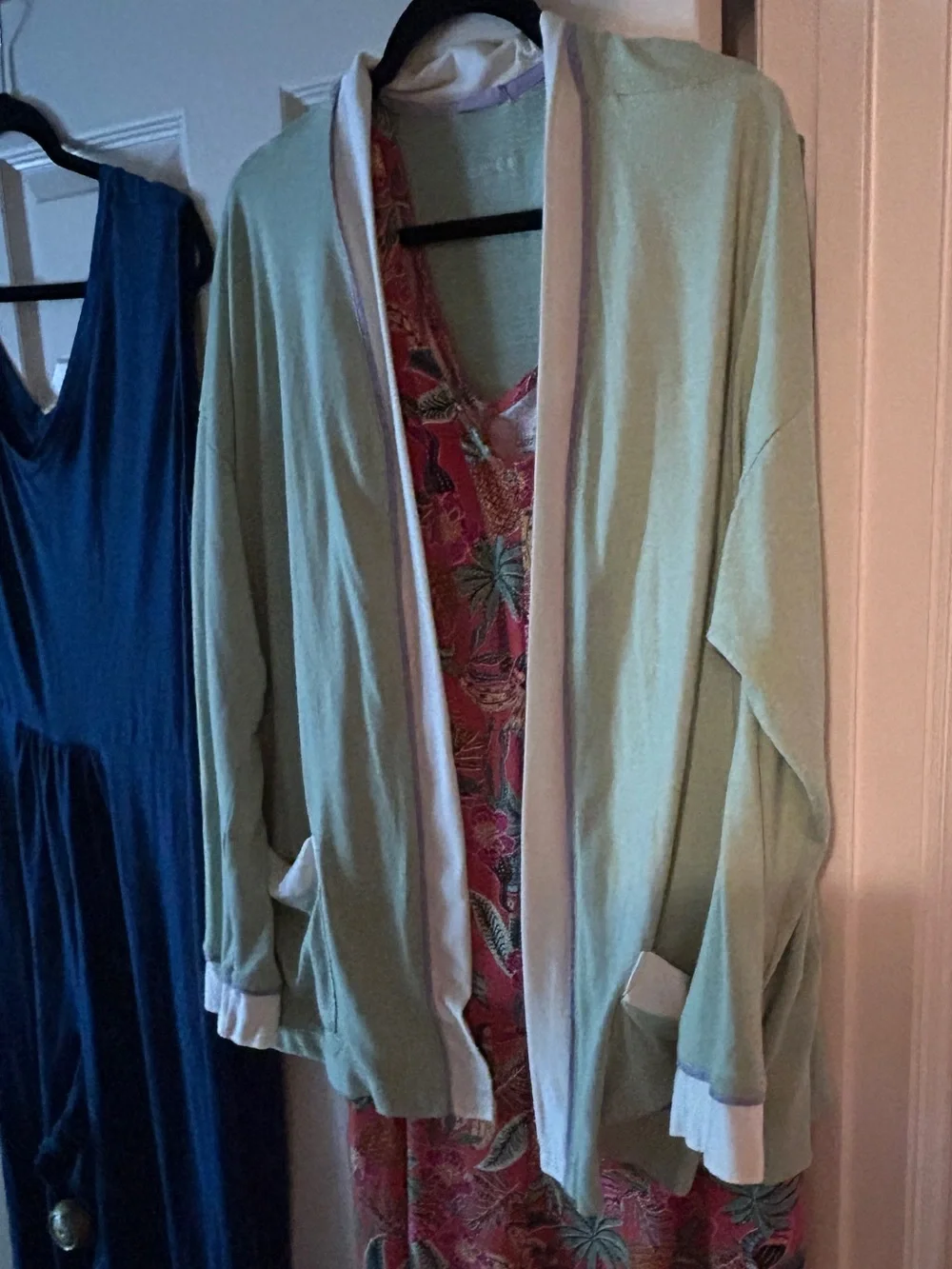 Cuddl Duds Tall Wide Leg Flexwear V-Neck Jumpsuits Cardigan Women’s TXL XL Tall